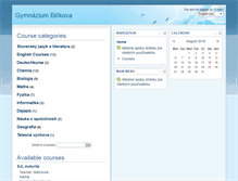 Tablet Screenshot of moodle.gymbilba.sk